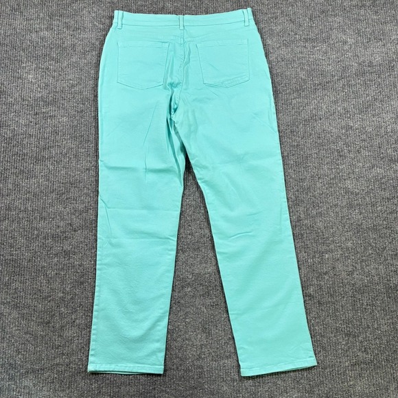Gloria Vanderbilt Amanda Womens Straight Pants Size 14 Aqua Stretch High Rise - Picture 2 of 12
